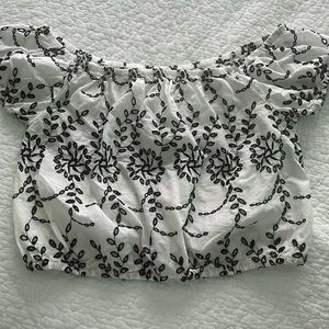 American Eagle White Crop Top
